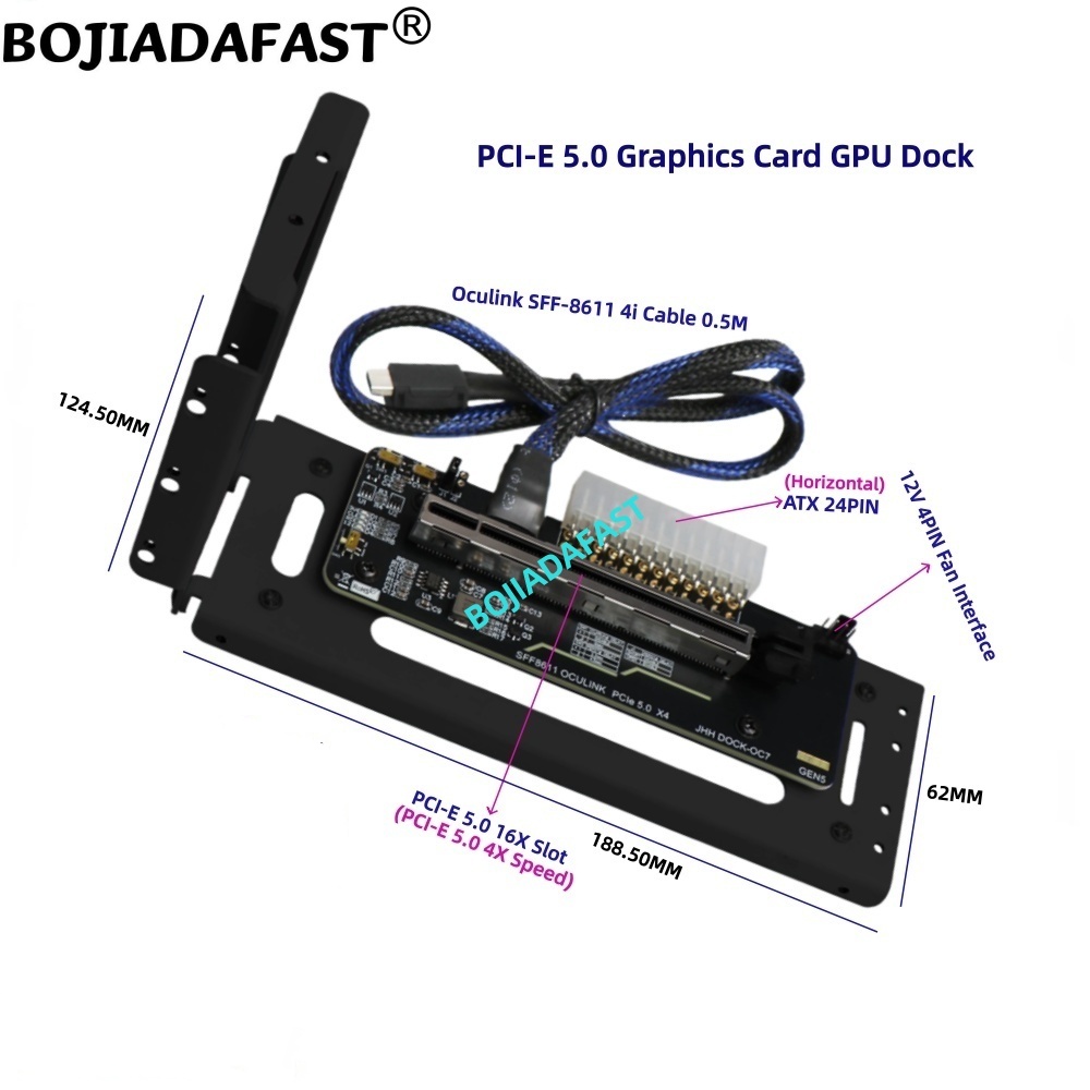 Oculink Egpu Dock Graphics Card - PCI-E 5.0 X4 OCuLink Harici Ekran