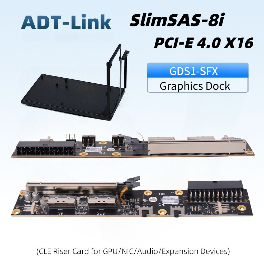 Oculink Egpu Dock Graphics Card - Çift SlimSAS 8i Grafik GPU Bağlantı