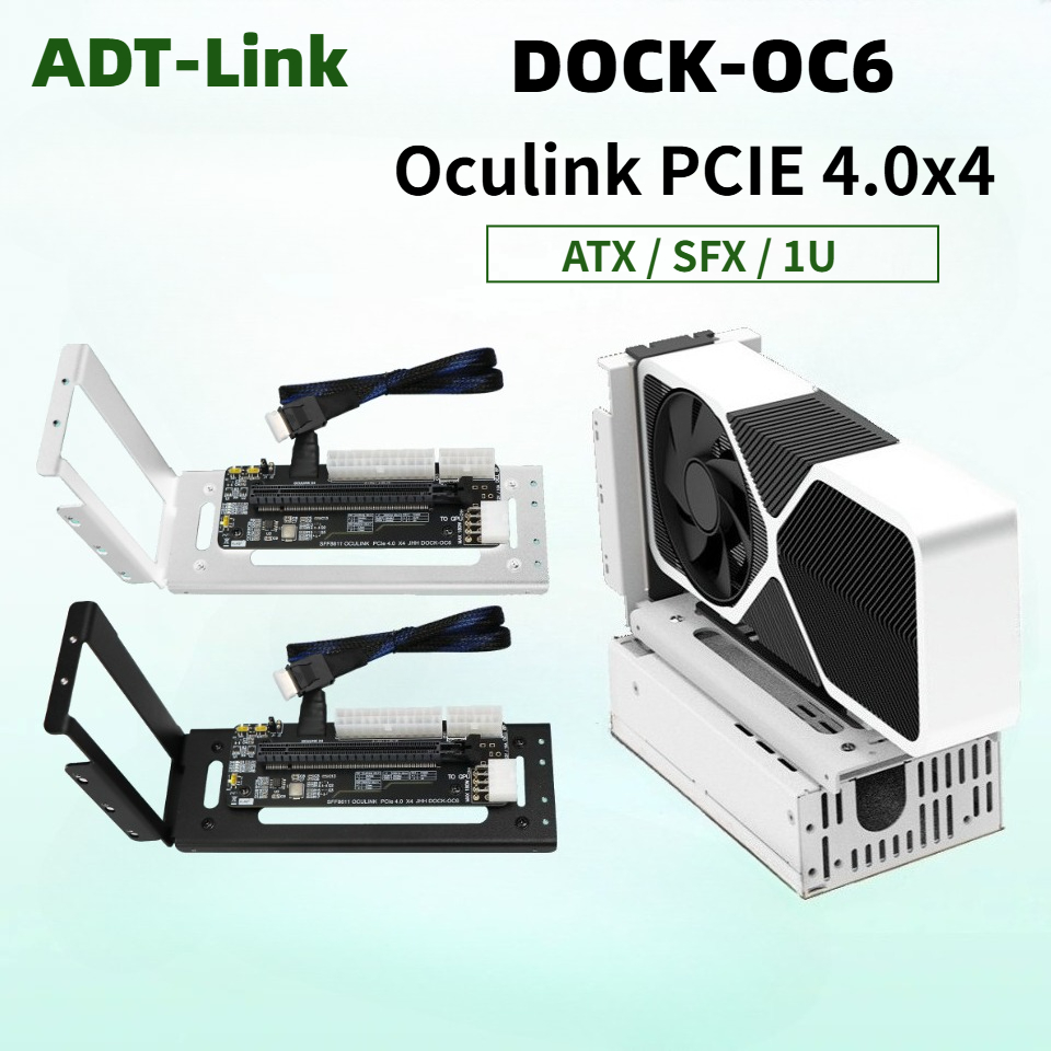Oculink Egpu Dock Graphics Card - Beyaz Siyah EGPU Oculink GPU Yuvası