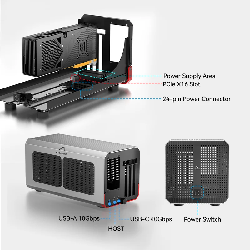Acasis 40Gbps eGPU Kutusu Thun - Thunderbolt 4 External Gpu Enclosure incelemesi ve fiyatı