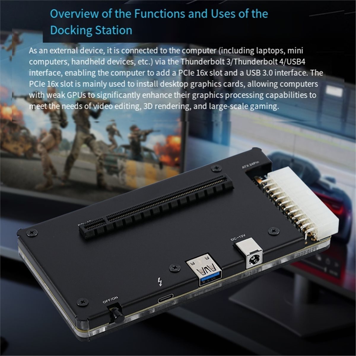 ABIU Profesyonel Harici GPU, T - Thunderbolt 4 External Gpu Enclosure incelemesi ve fiyatı